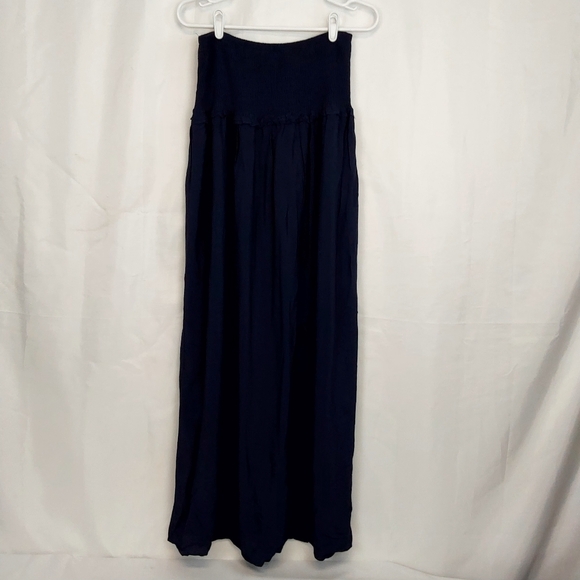 SUGAR + LIPS SMOCKED-WAIST POPLIN MAXI SKIRT - Picture 2 of 9